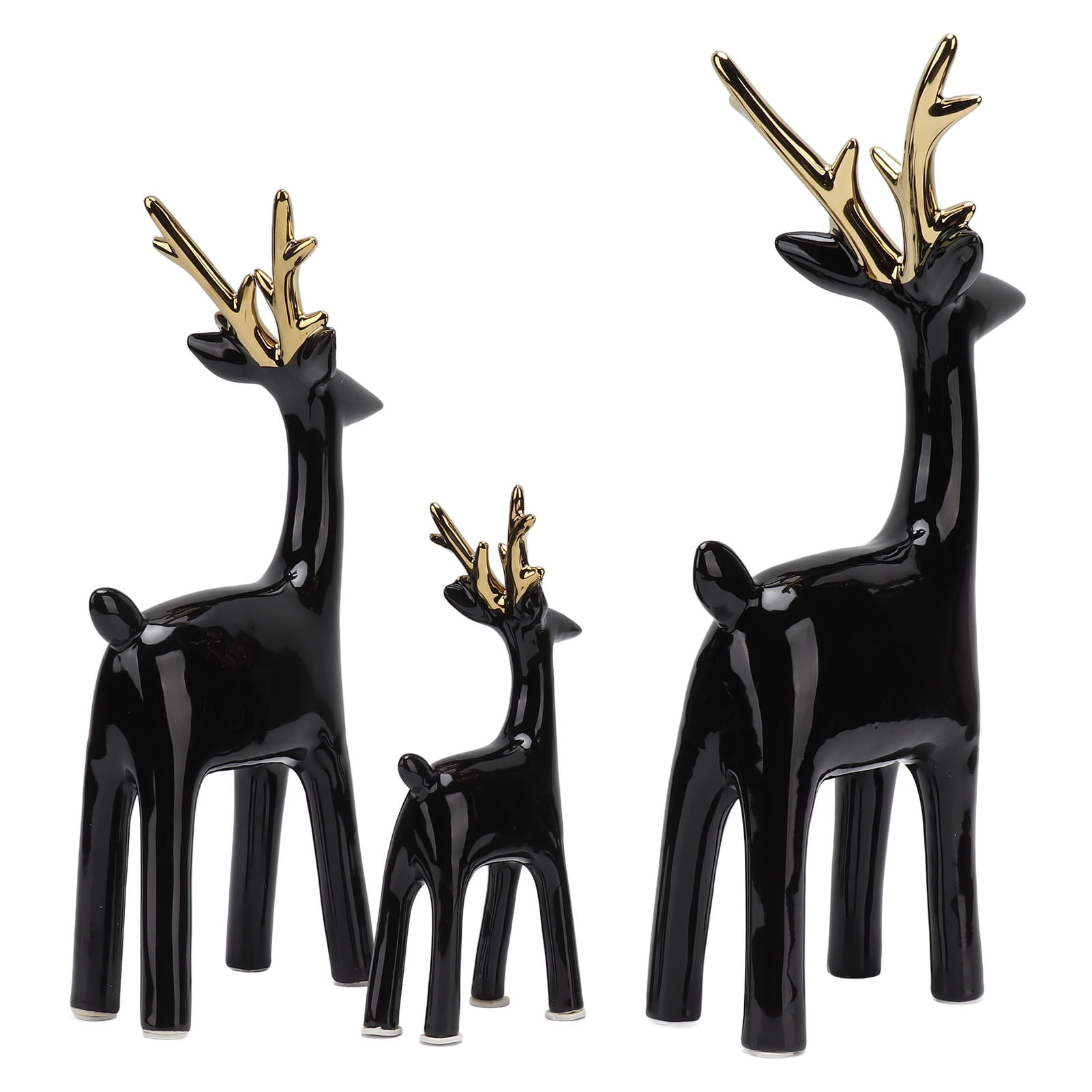 Reindeer Ornaments Statue, 3 Pcs Deer Ornaments Standing Reindeer