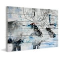 thumbnail image 1 of "Reindeer Pair" Painting Print on White Wood, 1 of 5