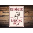 thumbnail image 1 of Reindeer Parking Novelty Decor, Metal Wall Sign - 10x14 Inches, 1 of 4