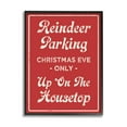 thumbnail image 1 of Reindeer Parking Sign Festive Christmas Vintage Text Holiday Graphic Art Framed Art Print Wall Art, 1 of 5