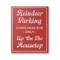 thumbnail image 1 of Reindeer Parking Sign Festive Christmas Vintage Text Holiday Graphic Art Gallery-Wrapped Canvas Print Wall Art, 1 of 5