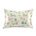 thumbnail image 1 of Reindeer Pattern Satin Pillowcase 20''x40'' Double-Sided Print Soft Wrinkle Resistant, 1 of 9