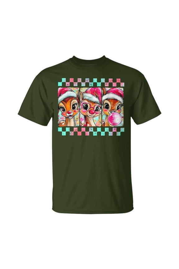 Reindeer Rudolph Christmas Xmas Family Holiday TShirt