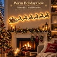 thumbnail image 1 of Reindeer Santa Sleigh Christmas Wall Decoration Indoor Lighted 7pcs, LED Wall Decorations, Indoor Holiday Decor for Mantel, Entryway, Staircase and Living Room, 1 of 8