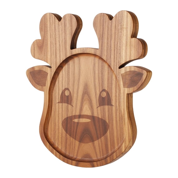 Reindeer Shaped Wooden Board For Cheese and Treats, Cut In Reindeer ...