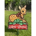thumbnail image 1 of Reindeer Sits on A Merry Christmas Box Outdoor Decoration, 1 of 6
