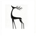 thumbnail image 1 of Reindeer Statues Imitation Metal Deer Sculpture, Black Finish European-Style Modern Decorative, Christmas Tabletop Ornaments for Mantel Fireplace Living Room Bedroom Home Decor (Style-B), 1 of 4