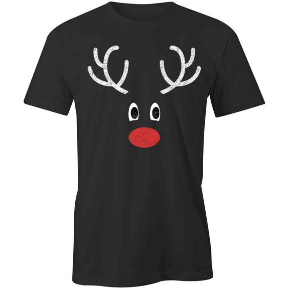 Reindeer T-Shirt | Christmas Holiday Black Tee Gift
