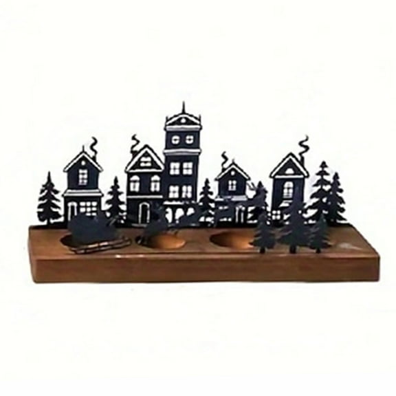 Reindeer Tealight Candle Holder - Iron Art Silhouette Candlestick Holder Decor for Table Centerpieces, Home Table Decorations Christmas Candlestick Holders