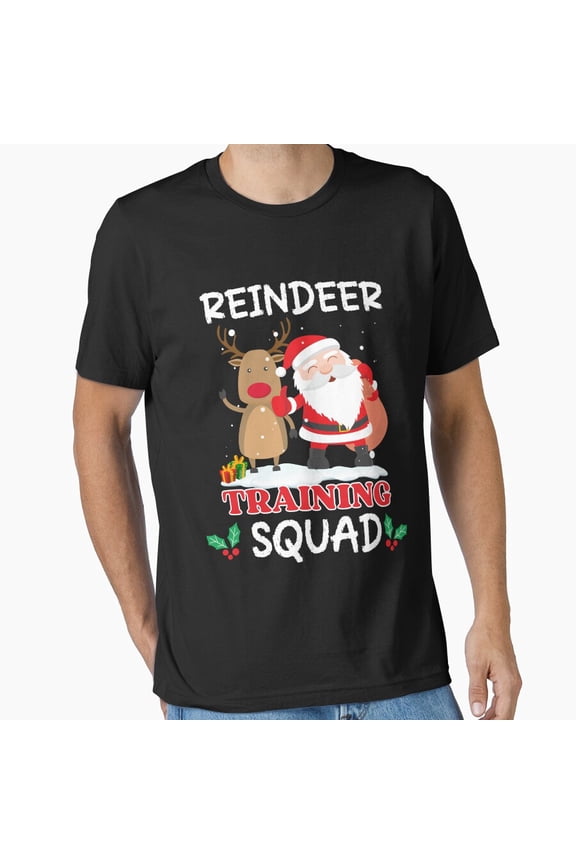 Reindeer Training Squad Funny Christmas Running Team Theme Unisex T-Shirt, up to size 5XL