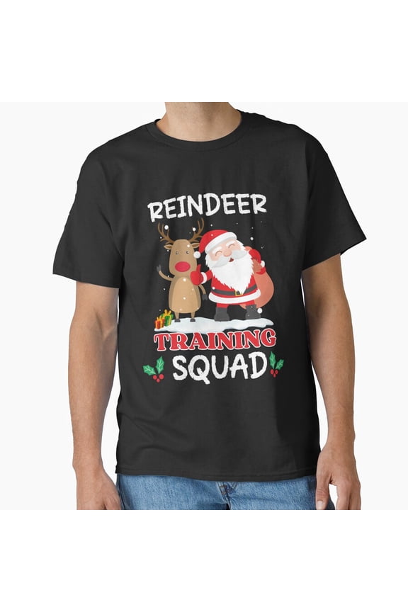 Reindeer Training Squad Funny Christmas Team Running Unisex T-Shirt up to size 5XL