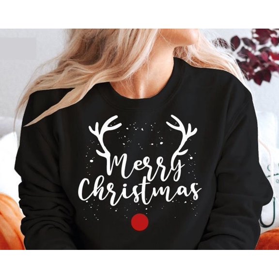 Reindeer Tree Sweatshirt, Sweatshirt, Sweatshirt, Women'S Shirt, Reindeer2 (Swt), Sweatshirt Size S-5Xl