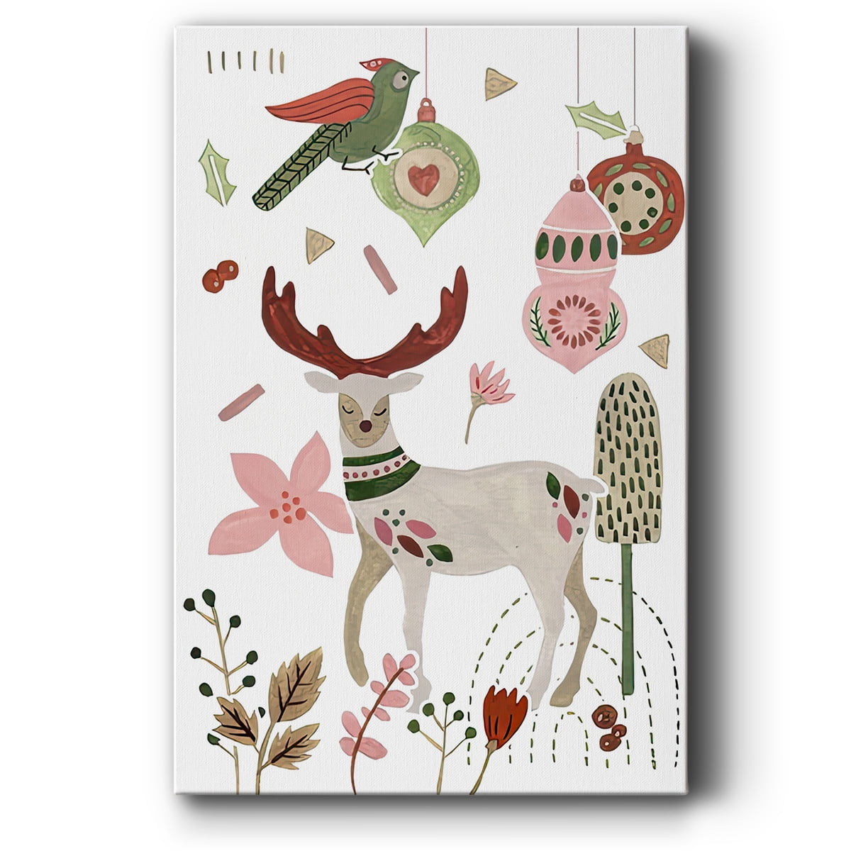 Reindeer Wishes Collection B- Gallery Wrapped Canvas