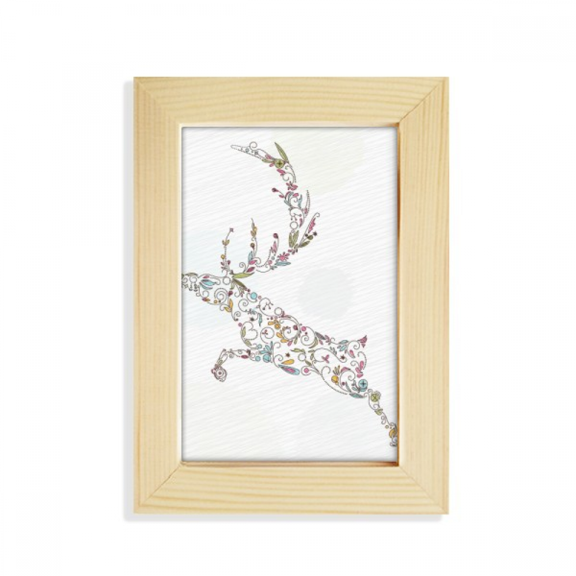 Reindeer mas Pattern Desktop Display Photo Frame Picture Art Painting 5x7 inch