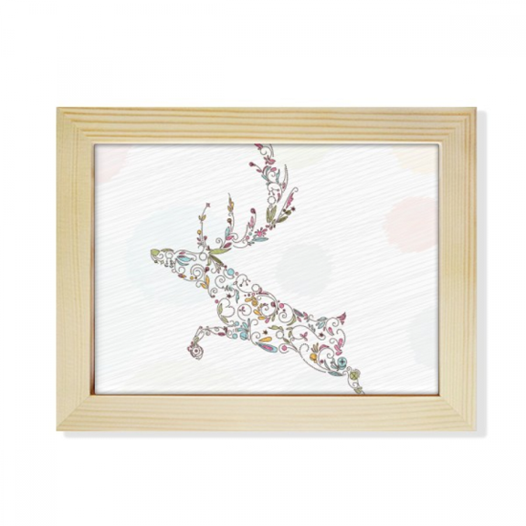 Reindeer mas Pattern Desktop Photo Frame Picture Art Decoration Painting 6x8 inch