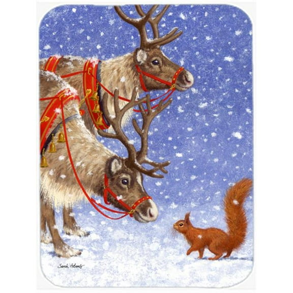 Reindeers & Squirrel Glass Cutting Board- Large