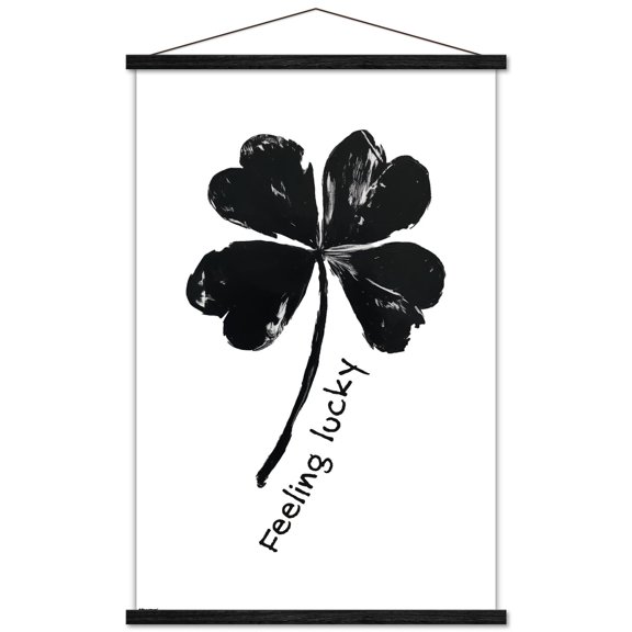 Reinders: Lucky - Feeling Lucky Wall Poster with Magnetic Frame, 22.375" x 34"