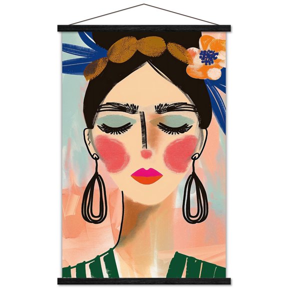 Reinders: Portraits - Spring Lady Wall Poster with Magnetic Frame, 22.375" x 34"