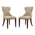 thumbnail image 1 of Manhattan Comfort Reine 18.5" Faux Leather Dining Chair in Cream (Set of 2), 1 of 5