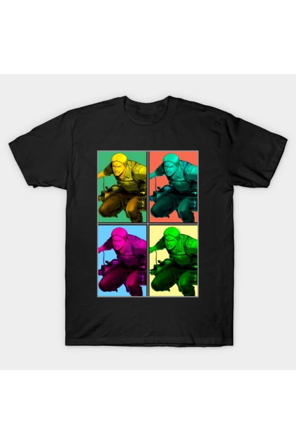 Reiner Braun RGB Mirror Pop-Art Style Funny AOT Anime Inspired Graphic G793 T-Shirt, for men and women, Up to Size 5XL