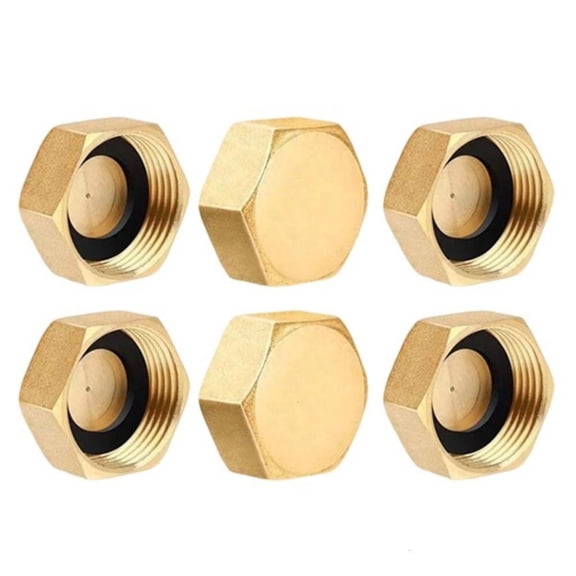 Reinforced 1/2Inch Copper Threaded Pipe Cap Durabilty Brass Plumbing Plug For Water Systems WithC0rr0s10nResistance