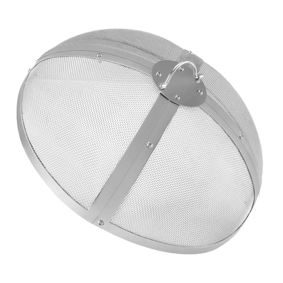 Reinforced 20" Fire Pit Lid - Heavy Duty Steel Spark Screen Cover with Ring Handle for Outdoor Fire Pits, Patio & Backyard Use