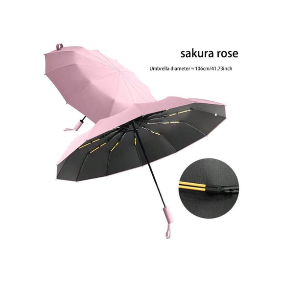 Reinforced 24-Bone Umbrella, Men's Business Strong And Durable Wind-Resistant Umbrella, Anti-UV Sunscreen Umbrella Women's Sunny