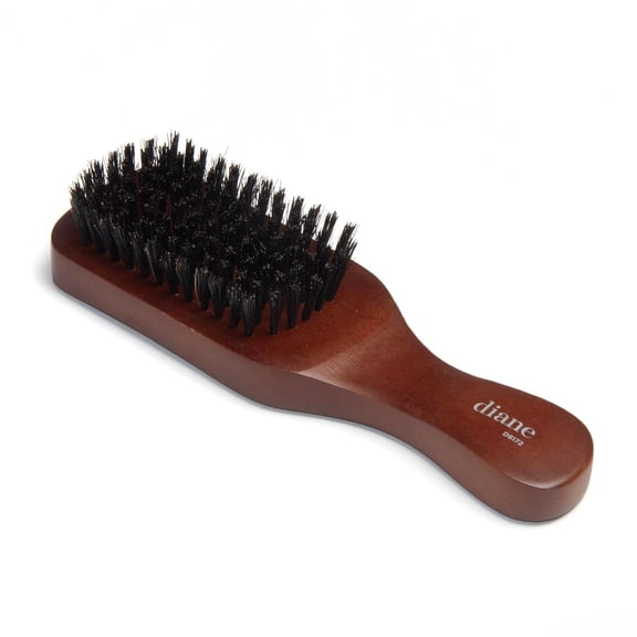 Reinforced Boar Bristle Club Wave Brush for Men and Barbers Medium Bristles for Thick and Curly Hair Use for Detangling, Smoothing, Wave Styles, Restore Shine and Texture