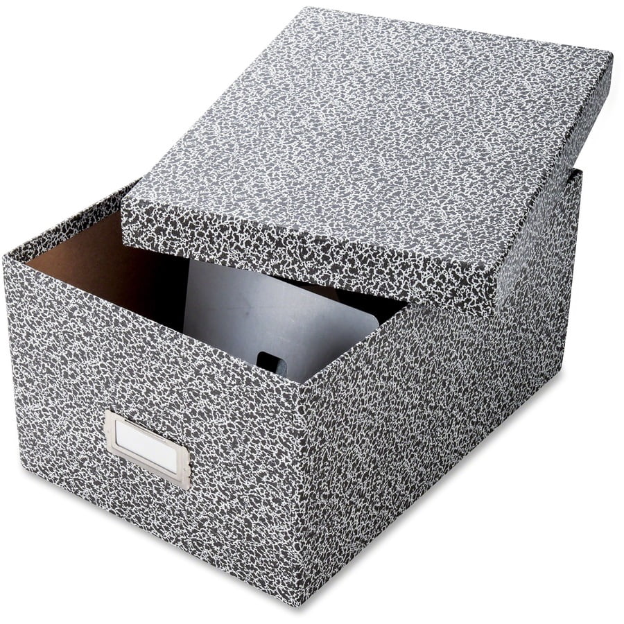 Oxford, OXF40590, Index Card Storage Boxes, 1 Each, Black,White