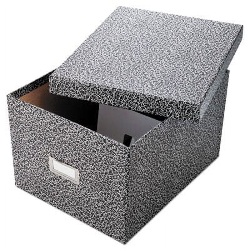 Reinforced Board Card File, Lift-Off Cover, Holds 1,200 6 x 9 Cards, 9 x 11 x 6.75, Black/White Reinforced Board Card File, Lift-Off Cover, Holds 1,200 6 x 9 Cards, 9 x 11 x 6.75, Black/White