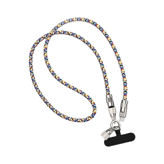 Reinforced Braided Phone Tethers with 480Mbps Data Transfer 360 Rotating Clip for Mobile Devices