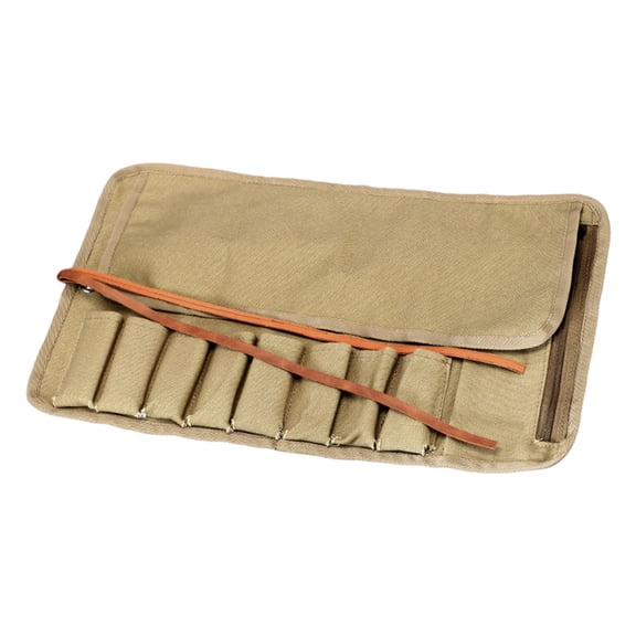 Reinforced Canvas Tool Roll With 8 Separate Pockets Excellent For DIY Repair Woodworking And Vehicle Maintenance Equipme