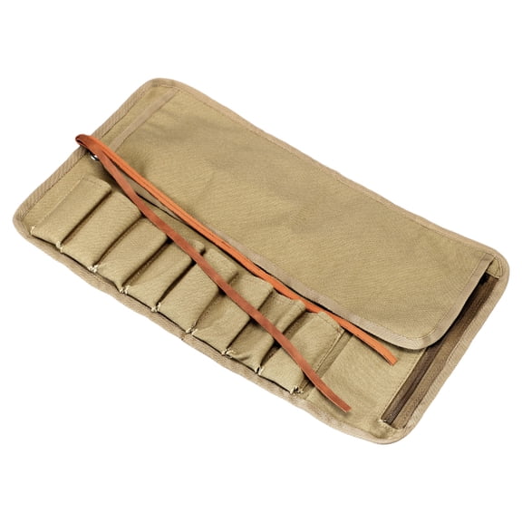 Reinforced Canvas Tool Wrap Featuring 8 Individual Pockets Suitable For Home Repair Woodworking And Automotive Needs