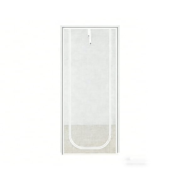 Reinforced Cat Screen Door, Pet Proof Screen Door with Bilateral Zipper, Prevent Dogs Cats Running Out From Home, Bedroom,Living Room, Kitchen Door White