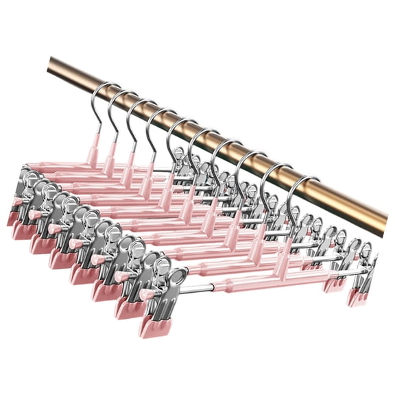 Reinforced Expandable Heavy Duty Pant Hangers With Without Marking Clips Sturdy Garment Hook For Wardrobes Storage