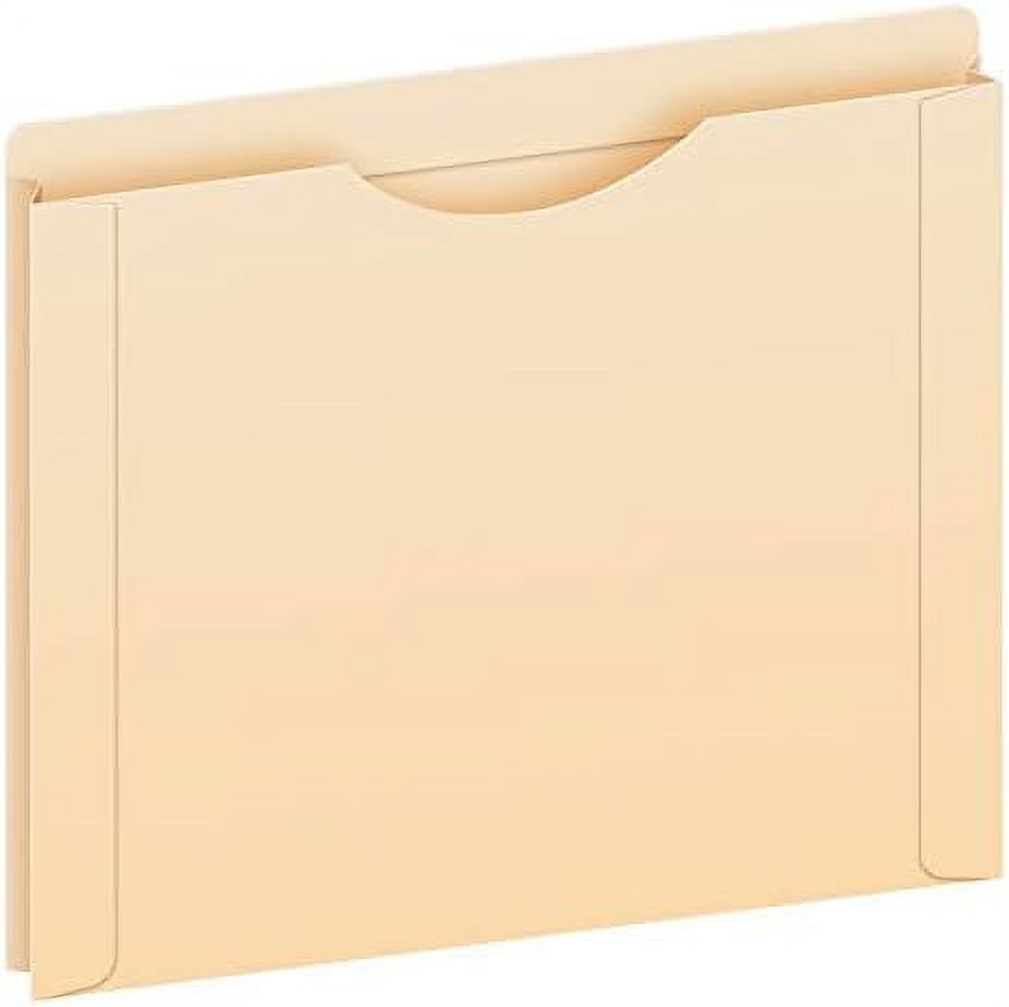 Reinforced File Jackets, Letter Size, Manila, 1" Expansion, Reinforced