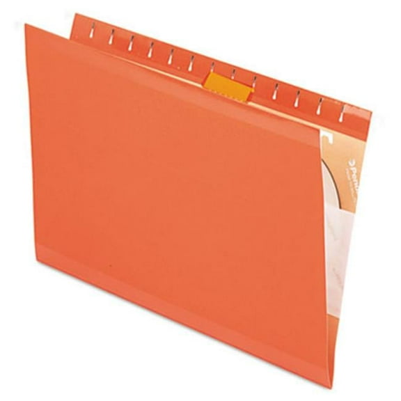 Reinforced Hanging File Folders- Kraft- Legal- Orange- 25/Box