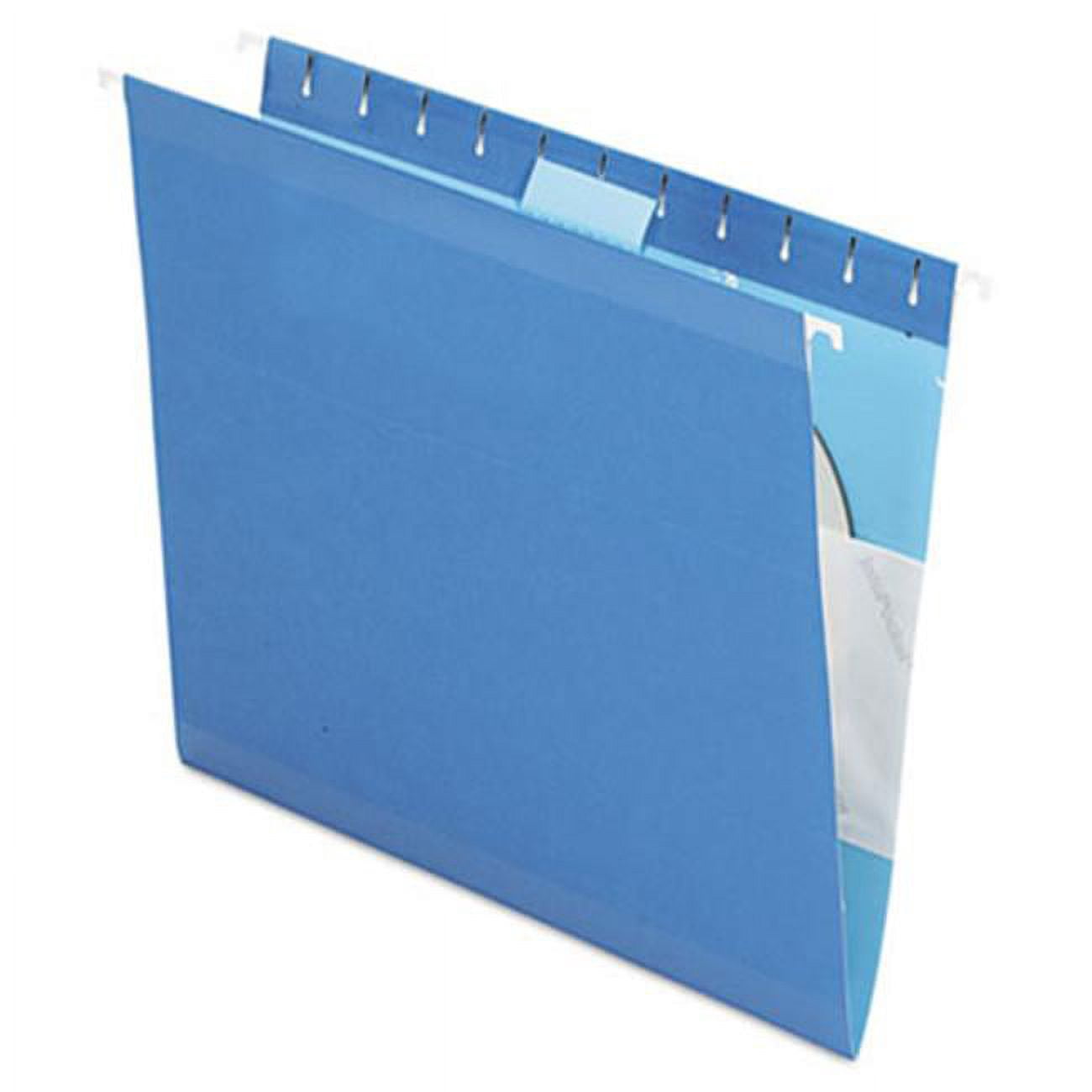 Reinforced Hanging File Folders- Kraft- Letter- Blue- 25/Box