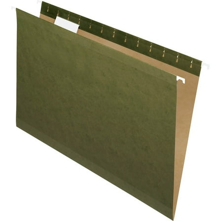 Reinforced Hanging File Folders, Legal Size, 1/5-Cut Tab, Standard Green, 25/box | Bundle of 5