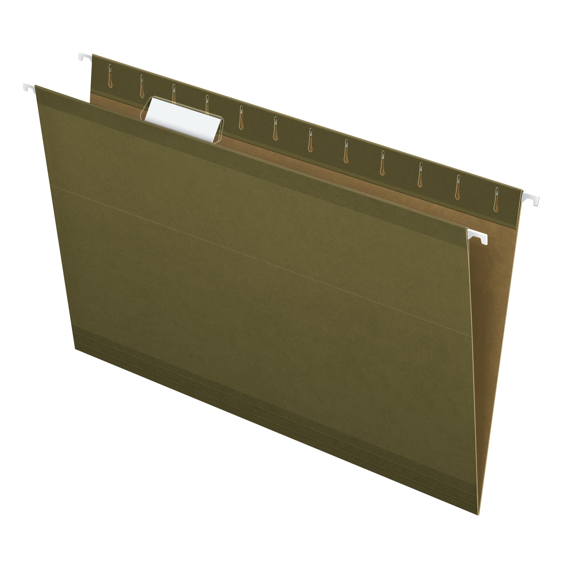 Reinforced Hanging Folders, Legal Size, Standard Green, 1/5 Cut, 25/BX