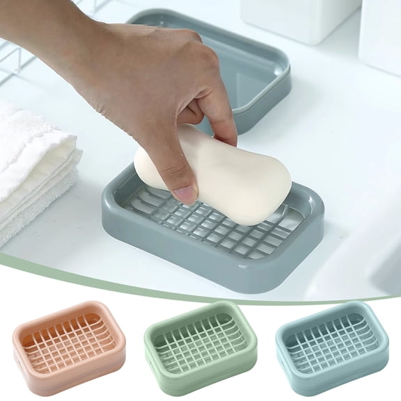 Reinforced Mesh Drainage Soap Holder, Thickened Plastic for Bathroom and Laundry Room