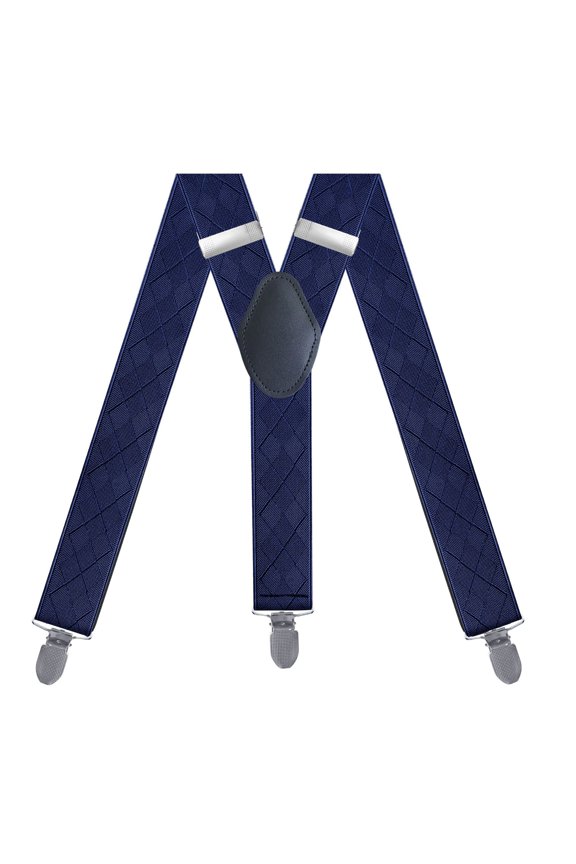 Reinforced Metal Clip Suspenders for Men, Adjustable Y-Back Elastic Braces Designed for Demanding Work Trousers and Formal Wedding Wear 3.5*115CM