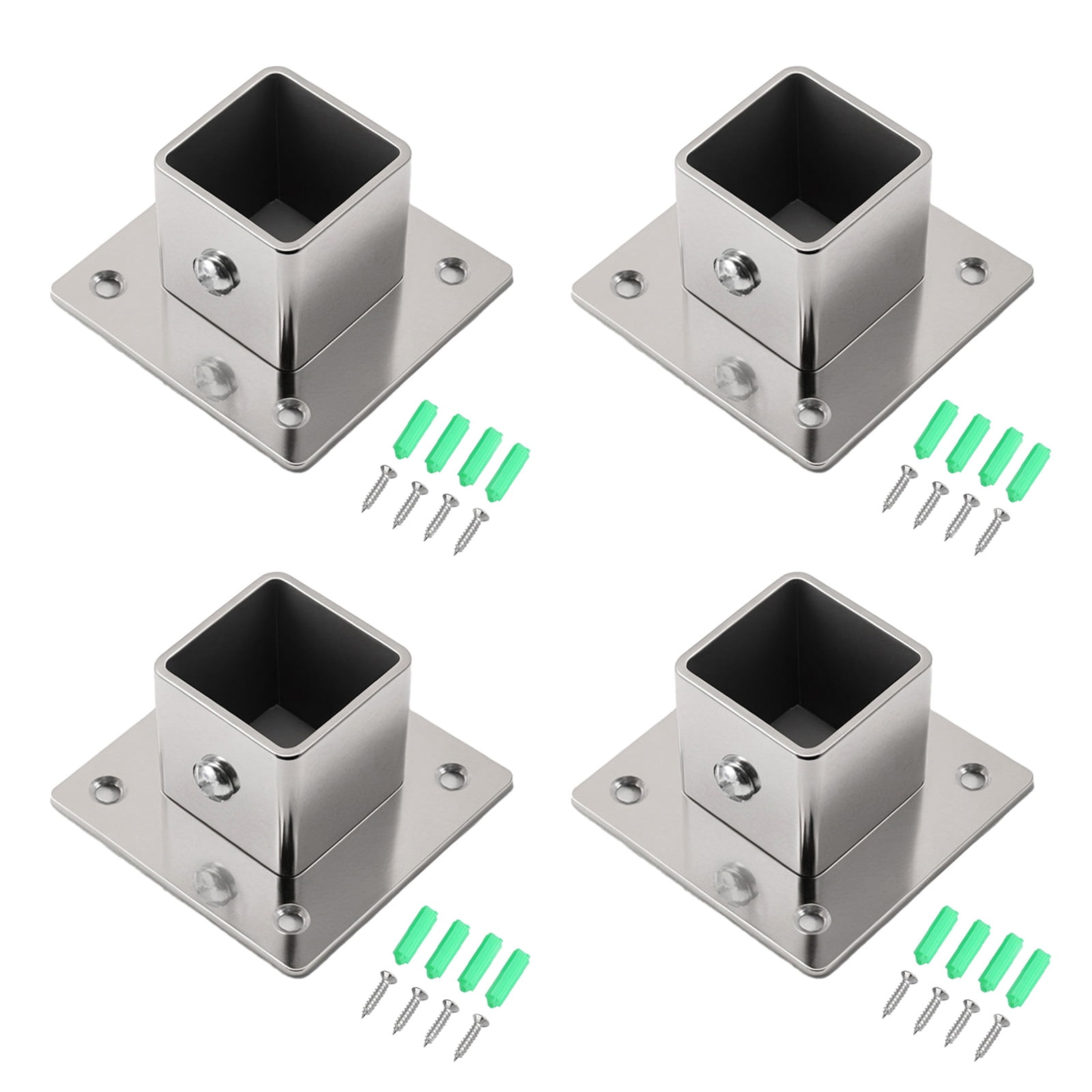 Reinforced Metal Closet Rod Holders with Erosion Flange Base Side Mount ...