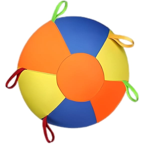 Reinforced Outsize Herding Ball for Dogs, 17.7 in Inflatable Training and Exercise Toy with Chew-Proof Inner Bladder, Strong Grip Straps for Pet Games