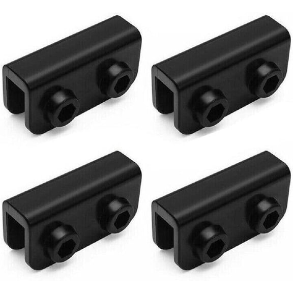Reinforced Plastic Connecting Joint, Structural Furniture Support, Black, 4-Pack