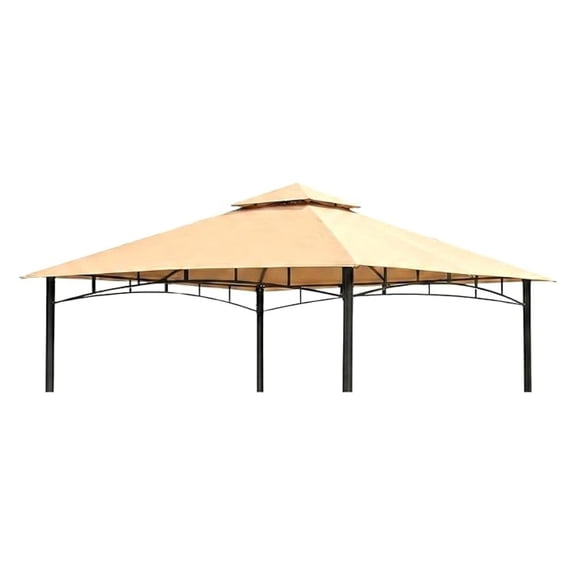 Reinforced Replacement Canopy Top Cover Compatible with The KGS286YU BC Metal Gazebo - Classic Sand, Riplock 350