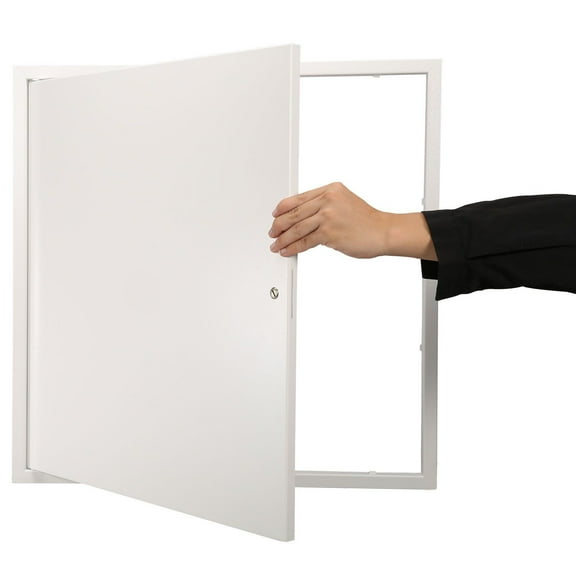 Reinforced Steel Access Door, 16x16 Inch Wall Panel for Plumbing & Cables, Removable Drywall Cover, Silver