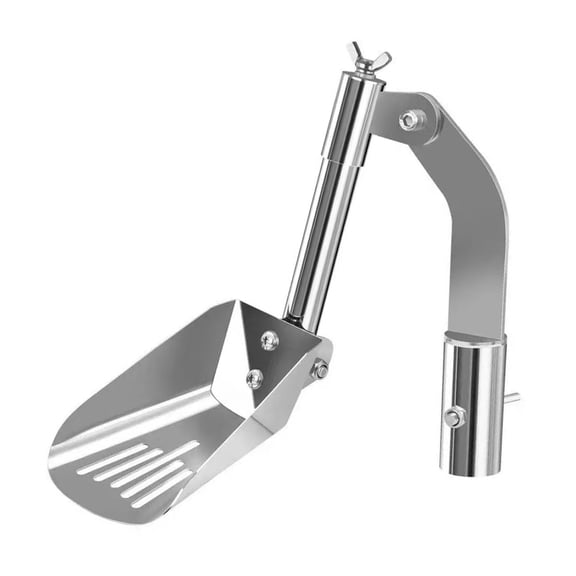 Reinforced Steel Gutter Shovel with Comfort Handle, Debris Removal Tool for Downspouts & Home Drain Systems