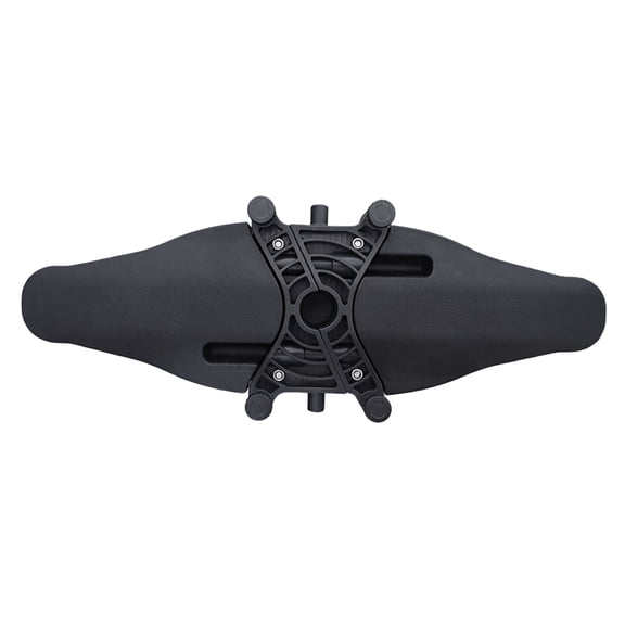Reinforced Trolling Motor Mounting Plate for Kayak Owners, Black Bracket with Visible Metal Fasteners, 155 mm Setup Check Reference