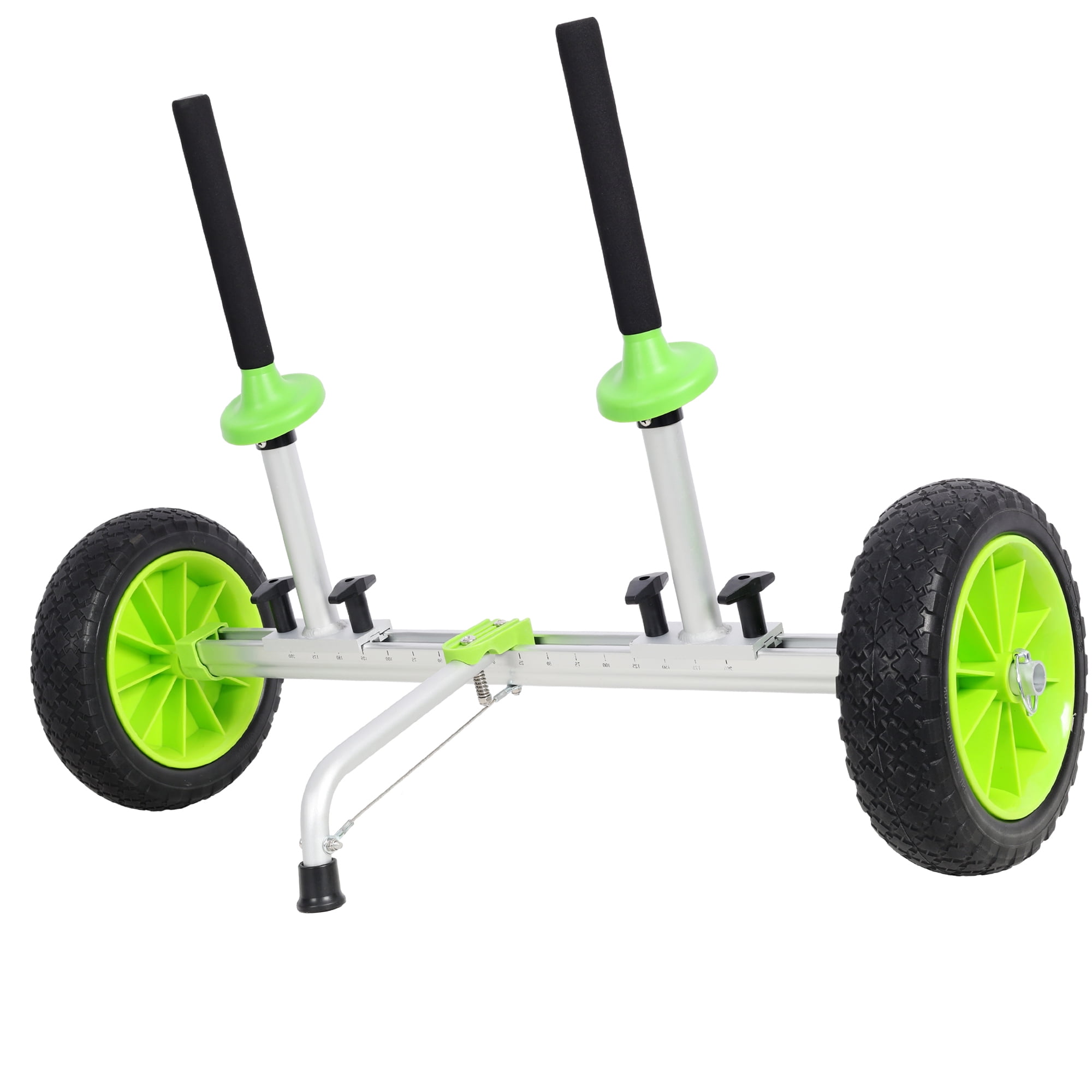 Reinforced Width Adjustable Sit On Top Kayak Cart Dolly - 10 Inch PU Wheels Plug-in Design